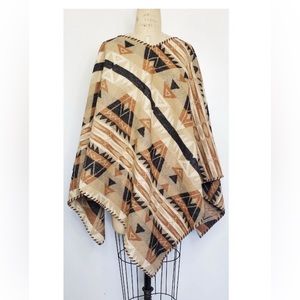 Lauren Ralph Lauren Petite Native American Tribal Southwest Poncho